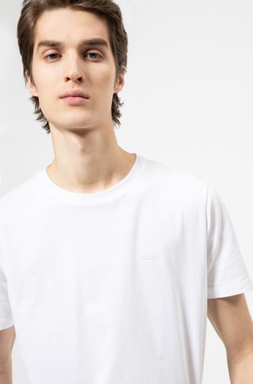 Koszulki HUGO Cotton Jersey Białe Męskie (Pl55068)